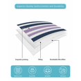 thumbnail image 5 of Quilts Twin XL Size, Navy Blue Purple Striped Soft Comforter Bedding Set for Bed, Gradient Horizontal Lines Lightweight Quilted Bedspread with Pillow Cover(2 Pieces) for All Season, 68x98 Inch, 5 of 6