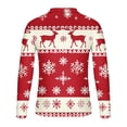 thumbnail image 4 of Aimik Hanes Men's Christmas Henley Shirts 1/4 Button up V Neck T-Shirts Cute Snowman Graphic Blouses Tops Long Sleeve Tees-Red XXXL, 4 of 4