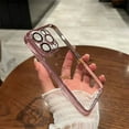 thumbnail image 1 of Luxury Plating Clear Phone Case For iPhone 15 14 11 12 13 Pro Max Plus Shockproof Cases Camera Lens Protection Cover Accessories, 1 of 7