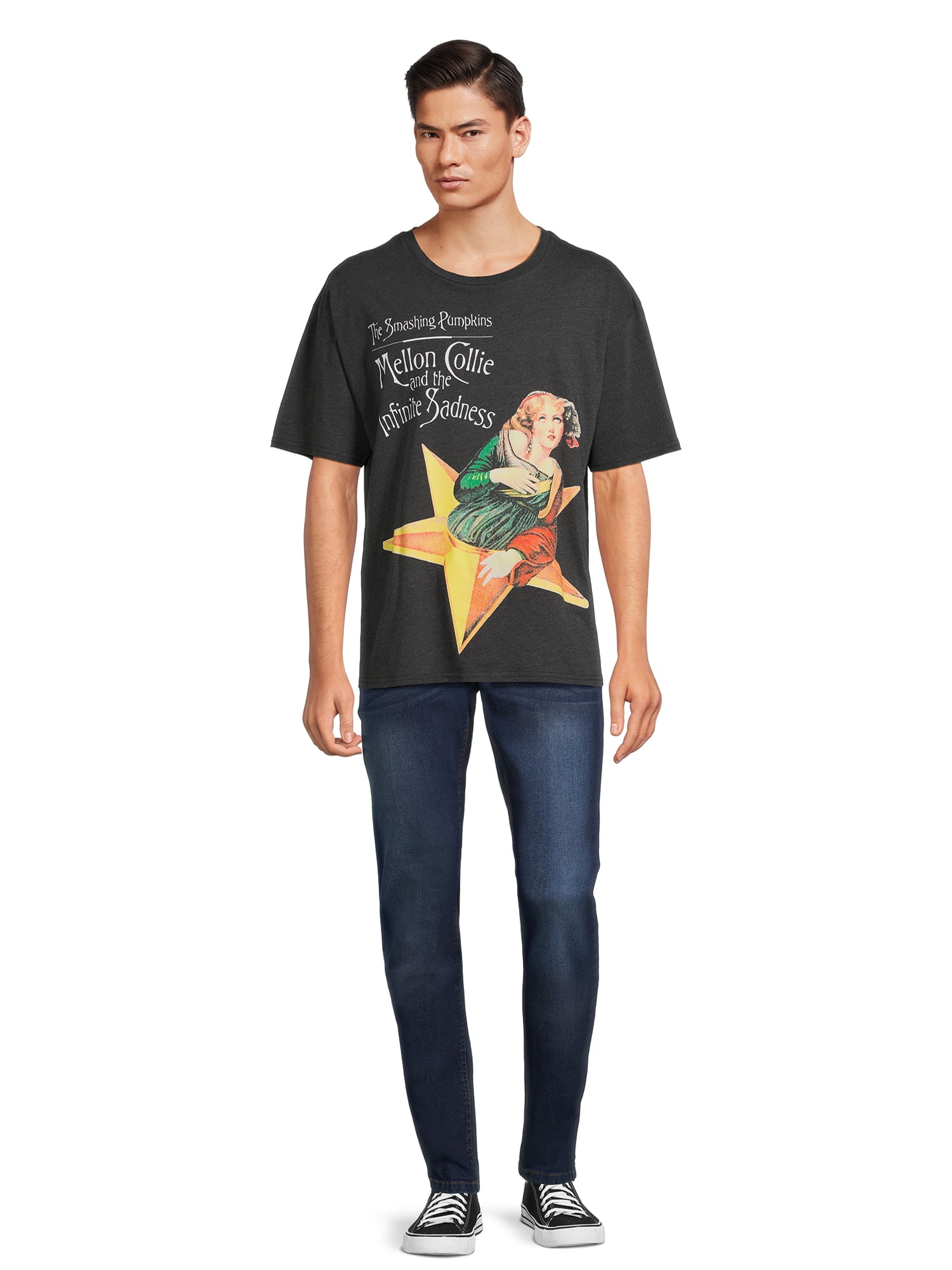 Smashing Pumpkins Men's Graphic Band Tee with Short Sleeves