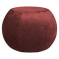 thumbnail image 1 of Pouf Plump en velours masala moelleux – Pouf rond surdimensionné avec revêtement en velours ultra-doux et rembourrage en billes de polystyrène pour salon, chambre ou bureau, 1 of 6
