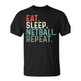 thumbnail image 2 of SPEEDRUN Eat Sleep Netball Repeat Netball Player T-Shirt, 2 of 6