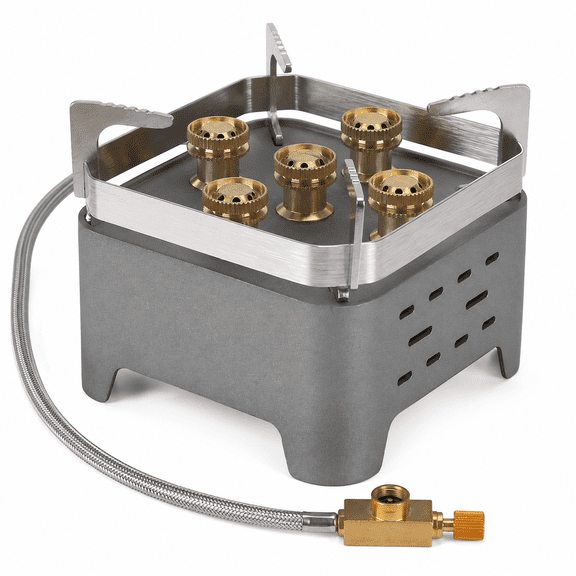 12000W Portable Camping Stove with Windproof Burner, Carrying Case, and Igniter for Outdoor Camping and Hiking