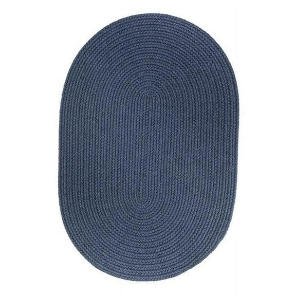 Rhody Rug S102R048X072 Solid 4x6 Wool Rug Sailor Blue Rug