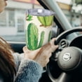 thumbnail image 6 of KLL Cactus And Succulent Print 40oz Stainless Steel Insulated Car Cup with Spillproof Lid - Keep Your Drink Hot or Cold on the Go-Without Straw, 6 of 8