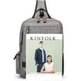thumbnail image 6 of Canvas Cross Body Messenger Bag for Men Women Sling Shouler Backpack Travel Rucksack Grey-03-Large-(Water Resistant), 6 of 7