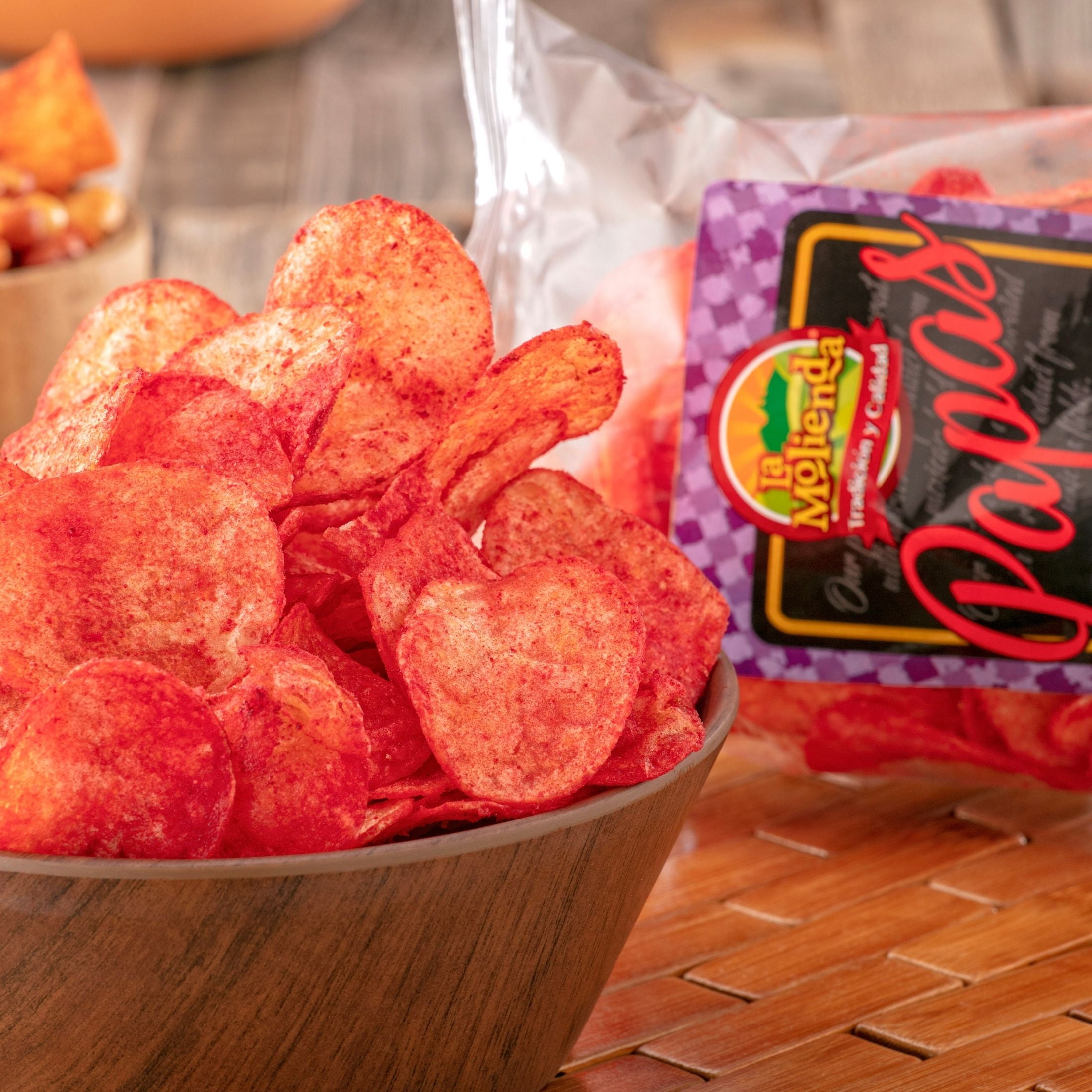 (2 pack) La Molienda Spicy Hot Potato Chips, Mexican Snack, 170g, 6 oz