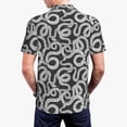 thumbnail image 4 of Balery Snake Printed Men’s Short Sleeve Polo Shirt, Midweight Men's Shirt,Golf Polo shirts -Medium, 4 of 9