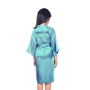 Bridal Party Robes w Bride, Bridesmaid, Maid of Honor & Flower Girl Prints, Toddler-4XL Size, Satin Getting Ready Robes