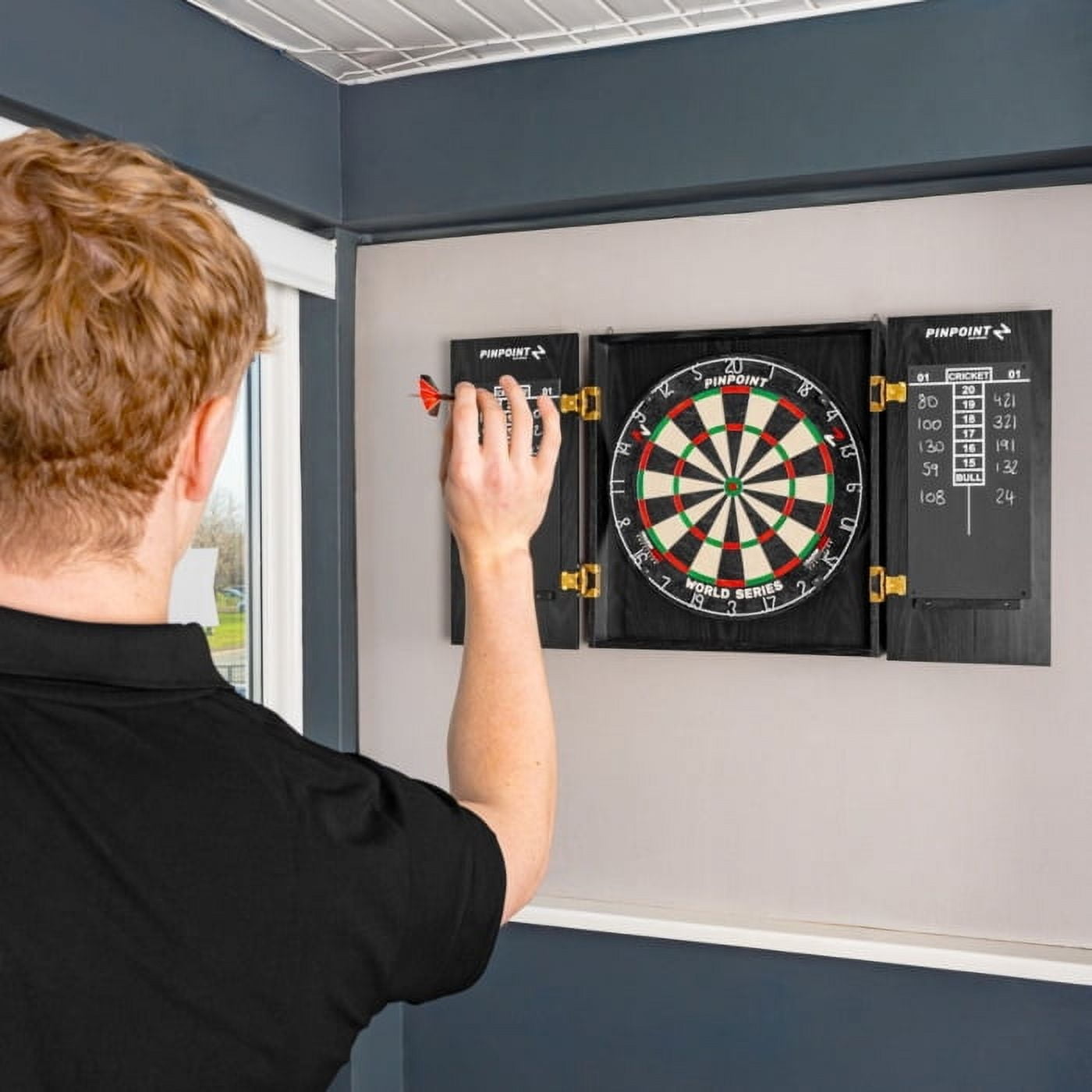 PINPOINT 20g Brass Darts Set - Dart Shafts & Dart Flights Set | Brass Barrels with Black Nickel Coating | Grooved Shafts for Excellent Grip & Control