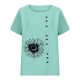 thumbnail image 3 of Camiseta Casual de Manga Corta con Botón de Cuello Redondo de las Mujeres, Tops Cortos para las Mujeres, 3 of 3