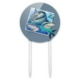 thumbnail image 1 of Acrylic Sharks Ocean Selfie Picture Cake Topper Party Decoration for Wedding Anniversary Birthday Graduation, 1 of 7