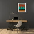 thumbnail image 3 of Moore, Regina 15x18 White Modern Wood Framed Museum Art Print Titled - Rust and Teal Patterns II, 3 of 4