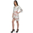 thumbnail image 2 of Moomaya Bathrobes For Women Wrap Printed Ruffle Style Bride Getting Ready Dress, 2 of 5