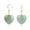 Gold Heart Green, variant on 925 Sterling Silver Heart Rose Quartz Earrings for Women Natural Pink Stone Rose Quartz Jewelry  Gift for Girlfriend