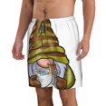 thumbnail image 2 of Salouo Fishing Gnome Fisherman Pattern Swim Trunks for Men,Men's Hawaiian Bathing Suit Swimsuits Quick Dry Swimming Board Shorts Beach Shorts with Pockets-Medium, 2 of 6