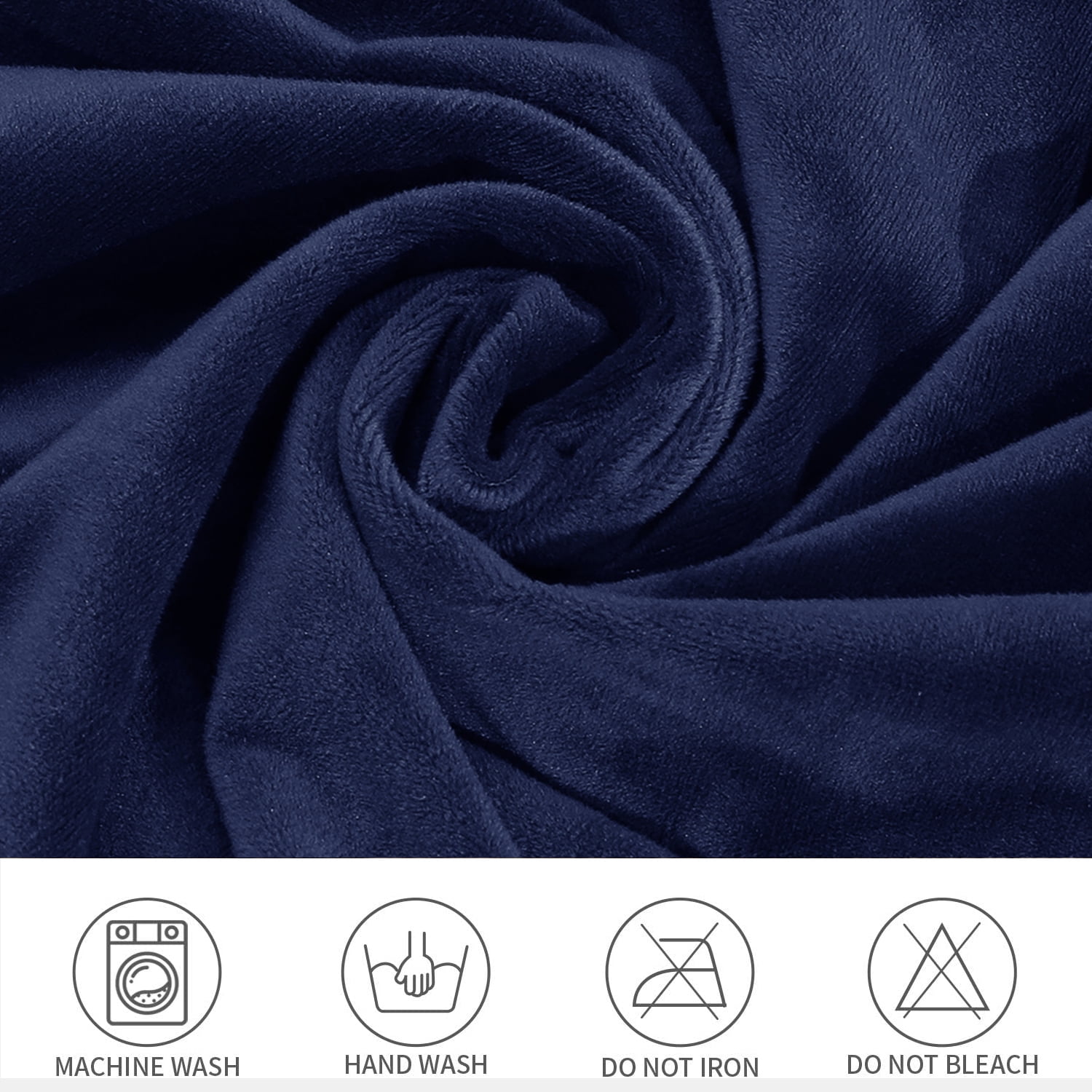Eurhowing 5-Seater L-Shaped Sofa Cover, Stretch Velvet Soft Couch Slipcover for Sectional Corner Sofa, Non-Slip Furniture Protector, Navy Blue