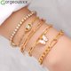 thumbnail image 2 of Conjunto De Pulsera Con Colgante De Mariposa Blanca Brillante Rhineston Geométrico Accesorios De Joyería Regalos, 2 of 4