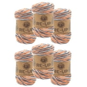 Angle View: Lion Brand Re-Up Medium Cotton Polyester Blend Saffron Yarn, 114 yd (6 Pack)