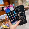 thumbnail image 3 of Funda De Metal De Pintura Fina Esmerilada Para iPhone 14 Plus 13 Mini Pro Max Moda Sin Borde Cubierta Dura De Astronauta, 3 of 4