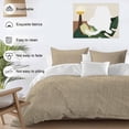 thumbnail image 4 of Brown Farmhouse Bedding 3 Piece Duvet Cover Set California King, Vintage Country Monochrome Textured Soft Microfiber Comforter Cover with Zipper Closure & Pillowcases, FadeResistant Quilt Cover, 4 of 9