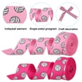 thumbnail image 4 of Uxcell 7/8"5Yard Volleyball Grosgrain Craft Ribbon Polyester Burlap Ribbon Rose Red Pink 2 Roll, 4 of 6
