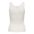 thumbnail image 2 of ONLY Top para mujer - ONLSARA SHARAI LIFEW TANK TOP, encaje, acanalado, cuello redondo, algodón Blanco M (Medium), 2 of 6