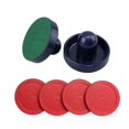 thumbnail image 1 of Air Hockey Pushers Ensemble de Palets, Grande Taille, (2 Poussoirs Marine + 2 Palets Rouges), 1 of 4