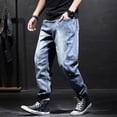 thumbnail image 3 of Pantalones vaqueros holgados de verano con bolsillos para hombre, ropa de trabajo, estilo grunge, estilo gótico, Y2k, años 2000, 3 of 5