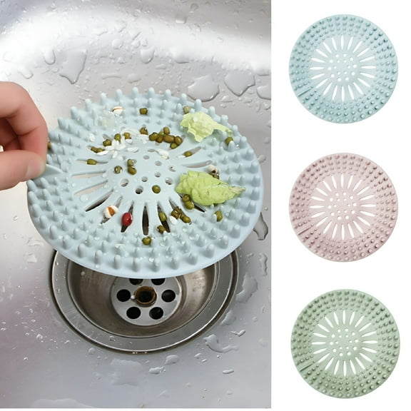 ACDANC Hair Catcher Rubber Stopper Shower Drain Covers for Bathroom,Bathtub,Handbasin,Tub,Kitchen,Sink,Sewer,Plug,Filter,Drain Protectors,Easy to Install and Clean