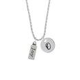thumbnail image 2 of Delight Jewelry Silvertone Joy Silvertone Script Initial Disc - O - Charm Necklace, 20"+3", 2 of 4