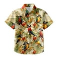 thumbnail image 4 of SGMVNU Boys Button T Shirts Casual Boys Tops Size 5 Loose Fit Short Sleeve Blouse Lapel Collar Printed Beach Blouse Kids Summer Outfit(Size 14-15 Years,Multicolor), 4 of 7
