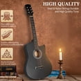 thumbnail image 4 of Ktaxon 38 Inch Cutaway Acoustic Guitar for Beginners,Full Basswood Guitar with Complete Starter Kit, Matte Black, 4 of 15