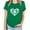 Green, variant on Short Sleeve T-shirts for Women with Love Heart & Dog Cat Paws Prints Summer Casual Base Tee Tshirts Crewneck (L, Gray)