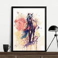 thumbnail image 3 of Lienzo pintura mar madera acuarela caballo imagen pared cartel oficina sala, 3 of 4