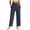 Navy, variant on Summer Pants for Women High Waist Yoga Pants For Women Solid Color Capri Leggings Stretchy Fitness Sports Cropped Tights Casual Petite Casual Work plus Size Sweatpants plus Size Black M