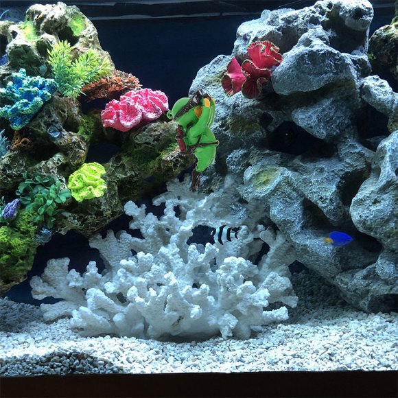 OHOIOLLA 3Ud De Acuario Con De Buzos Flotantes En Resina Para Y Ambiente Estético