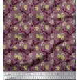 thumbnail image 1 of Soimoi Tissu en Velours Tourbillon, Feuilles & Roses Imprimés Floraux au Mètre 58 Pouces de Large, 1 of 1