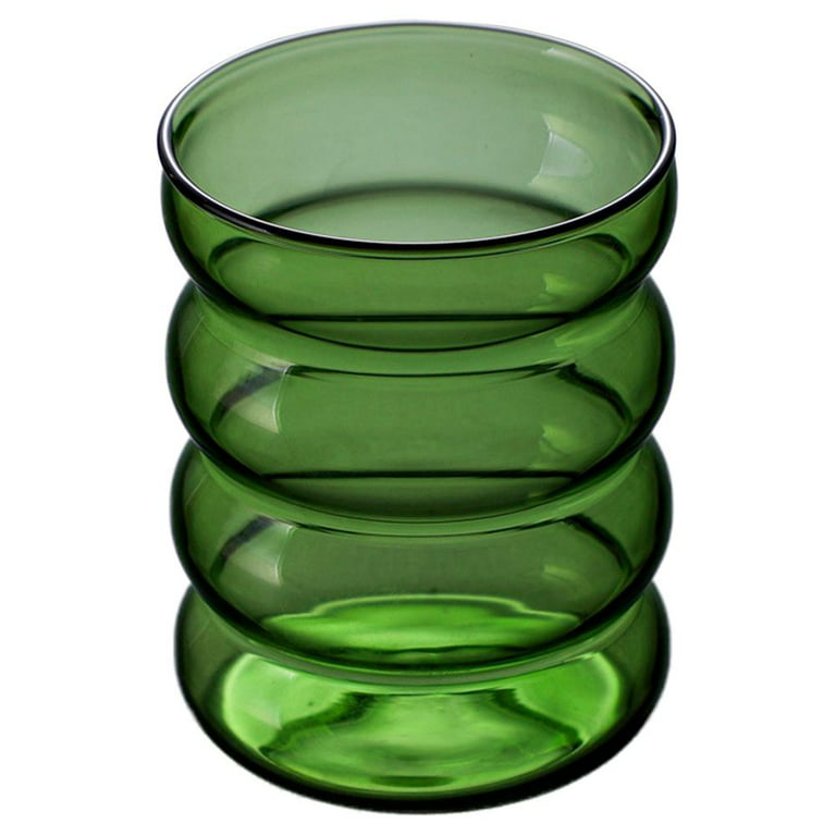 Clearance Wavy Glass Cup Vintage Drinking Glasses Entertainment Dinnerware  Glassware Beverage Cups for Water, Fruit Juice, Wine Beer Kitchen Bar Decor