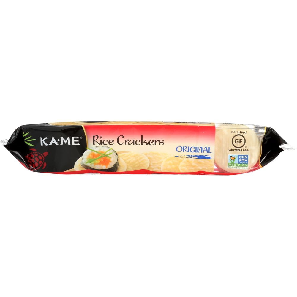 Ka Me - Seasoned Original Rice Crackers for Snacking and Dipping - 3.5 OZ, Case of 12