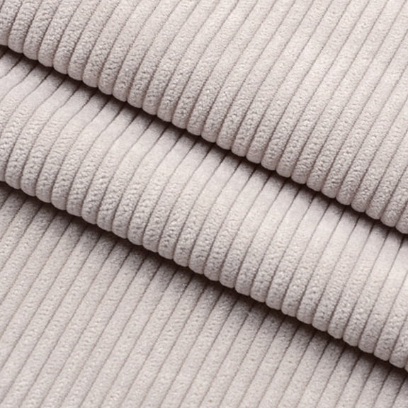 URTERYSER Durability Corduroy Fabric Solid Color Stripe Handmade Making Fabric Clothing for Furniture and Projects Light Gray
