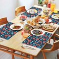 thumbnail image 2 of Pioneer Flower Floral Print Pattern Summer Placemats Table Placemats Set Of 4-Linen Kitchen Washable Placemats Table Mats 12x18 Inch Non-Slip Heat Resistant, 2 of 6