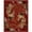 Red, variant on Woven Trends Sumatra Modern Hallway Runner 1'9" x 7'2" - Floral Geometric Pattern Carpet with Jute Backing Area Rug, Stain-Resistant Long Rugs for Hallway, Corridor, Entryway - Black
