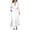 White, variant on Kmdttou Women's Summer Fashion Turndown Collar Loose Cotton Linen Long Sleeve Tightness High Waist Dress,Chic Day Dresses for Ladies Summer Wear