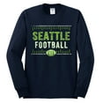 thumbnail image 2 of Wild Bobby Seattle SEA Hometown City Football Fan Pride Sports Men's Long Sleeve T-Shirt, Navy, Medium, 2 of 3