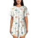 thumbnail image 1 of Fotbe Dandelion Conjunto de Pijama Estampado para Mujer, 2 Piezas, Ropa de Dormir con Camiseta de Manga Corta y Shorts Suaves-Large, 1 of 6