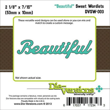 Die-Versions Sweet Wordlets Die-Beautiful, 2.125 Inch X.4375 Inch