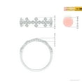 thumbnail image 4 of ANGARA Natural 0.04 Ct. Diamond Vintage Inspired Wedding Band Ring in 14K White Gold for Women (Ring Size: 11.5), 4 of 9