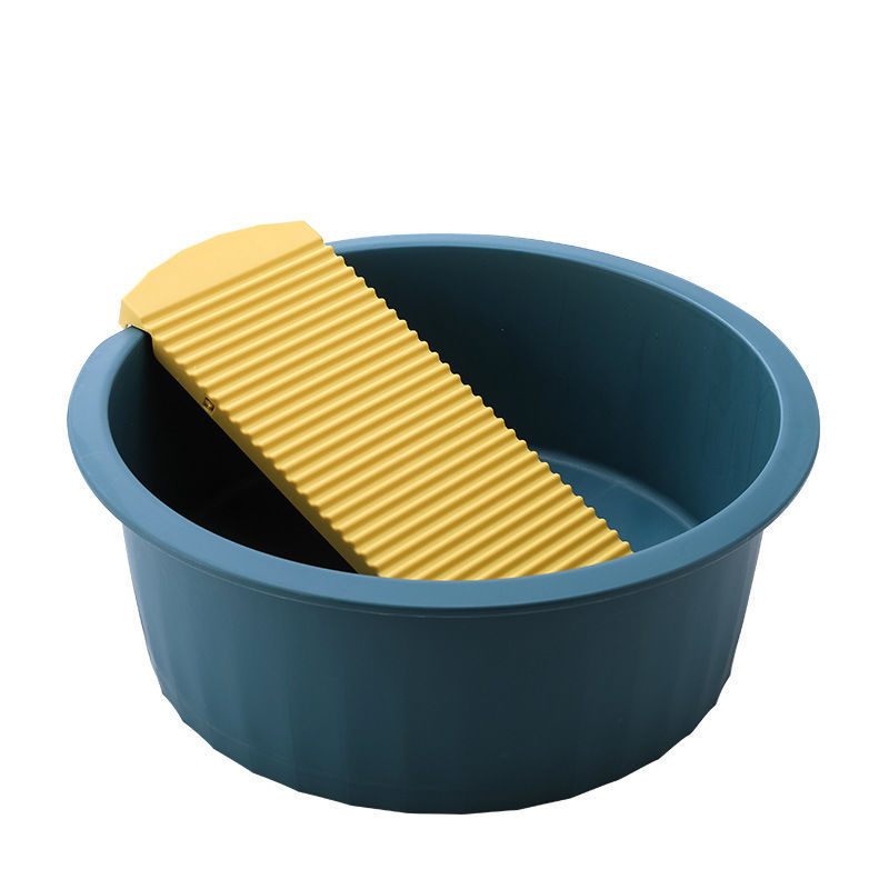 Laundry Wash Basin with Washboard Washing Clothes Bucket Hand Wash