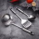 thumbnail image 2 of Cuchara sopera para el hogar, cuchara para freír, juego de utensilios de cocina, juego de cocina, colador, utensilios de cocina, espátula de acero inoxidable, 2 of 6